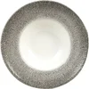 CHURCHILL Raku Quartz Black globok krožnik, rob, o: 240 mm (12 kos)