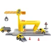 Hape Dečija drvena igračka Gradilište i kran E3878, 3-8