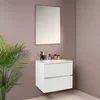 HANAH HOME Kupatilski ormarić sa umivaonikom i ogledalom (2 komada) Simple 60 White