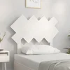 Vidaxl Posteljno vzglavje belo 92x3x81 cm trdna borovina