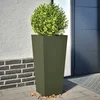 Vrtne sadilice 2 kom maslinastozelene 35x35x75 cm čelične