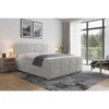 Livetastic BOXSPRING POSTELJA 180 cm  x 200 cm , kovina, umetna masa, tekstil, karton, leseni material svetlo siva