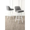 HANAH HOME Set barskih stolica (6 komada) Atex Grey White