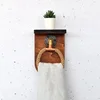 Hanah Home Polica sa držačem Cop059, 16x11x25 cm, Boje oraha