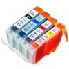 Komplet Canon CLI-8 kompatibilne kartuše (4) - črna, črna, cyan, magenta, rumena