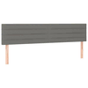 Vidaxl Posteljno vzglavje 2 kosa temno siv 100x5x78/88 cm blago