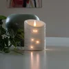 Konstsmide Christmas LED voščena sveča bela Barva svetlobe topla bela 14 cm - bela, srebrna