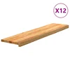 Gazišta stepenice 12 kom svjetlosmeđi 110x25x2 cm masivna hrast