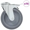 Okretni kotačići s otvorom za vijke 16 kom 125 mm