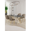 Hanah Home Set Trpezarijski sto i 4 stolice Rigel, Bež-beli