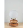 Opviq Stona lampa Mars, Braon-bela