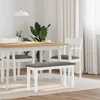 Klupa 90 cm bijela puna drvena guma