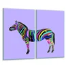shumee Steklena deska 2x 30x52 Zebra