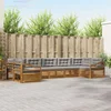 Set vanjskih sofa s jastukom 7 pcs Prirodna i svijetlo siva