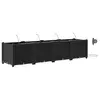 Vrtna saksija 4 pcs Crna 160 x 40 x 37,5 cm Plastika