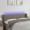 Vidaxl vidaXL LED vzglavje postelje, sivo-rjava, 147x16x78/88 cm, blago