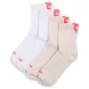 Womens Pumas Heart Short Crew Shirt Socks 2 pack, Beige, Size 39-42, Women