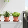 Saksije za biljke 6 pcs Crvena cigla O 12,5 x 10 cm Plastika