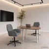 Okretne radne stolice 2 kom. 54 x 55 x 90 cm Tamnosiva Baršun