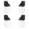 HANAH HOME Set 4 barske stolice Enox Anthracite White