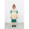 Otroški bombažen pulover Tinycottons TINY COLOR BLOCK SWEATSHIRT rjava barva, AW25-274