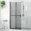 Walk-In zid za tuširanje Crna 90 x 6.5 x 190 cm