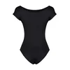 Trendyol Black Fitted/Body-Sitting Boat Neck Moon Sleeve Flexible Snap Fastener Knitted Body