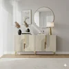 HANAH HOME Konzola Meyra 150 White Travertine Gold