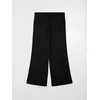 Sinsay - Soft touch wide leg pantalone sa džepovima i dodatkom viskoze - crno
