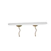 HANAH HOME Zidna polica Edera Gold White