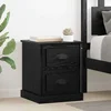 Noćni ormar s ladicama 2 pcs Crni hrast 39 x 39 x 47.5 cm