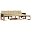 Set vanjskih sofa 4 kom. Prirodna i bež