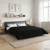 Zimska pokrivača Crna 200 x 220 cm Mikrofibra i teddy flis