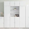 vidaXL Ozka omara za shranjevanje bela 80x42,5x225 cm inženirski les