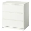 STORKLINTA Komoda s 3 fioke, bela, 70x50x75 cm