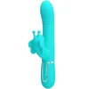 PRETTY LOVE PRETTY LOVE - VEČFUNKCIONALNI VIBRATOR RABBIT 4 V 1 BUTTERFLY AQUA GREEN, (22117041)