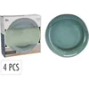 Excellent Houseware Komplet 4 kosov desertnih krožnikov, premer 20 cm, zeleni