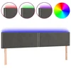 LED uzglavlje tamnosivo 200x5x78/88 cm baršunasto