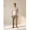 Sinsay - Pamučne slim chino pantalone - kafa