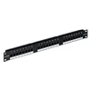 Patch panel Alantec PK-U6-1, 24 vrat, U/UTP, Cat5e, črn