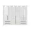 JELA PLAKAR P64B-2/PN - kolekcija Piano - Kristalno bela/Kristalno Bela HG Lak - 277x226x60 cm