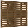 Vidaxl Stensko posteljno vzglavje medeno rjavo 146x3x91,5 cm borovina