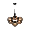 Nordlux - Luster na sajli IVONA 6xE27/28W/230V crna