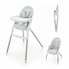 KINDERKRAFT Stol jedilni Dinnly 2v1 Grey