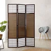 Homestyle4U Pregrada za prostor, 3-delna, 120x200x1,8 cm, rjava