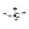 LED luster na stalku 6xLED/7W/230V + LED/6W 3000-6000K, prečnik 69 cm, zlatna/crna