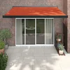 vidaXL vidaXL Zložljiva tenda oranžna in rjava 3,5x2,5 m blago in aluminij, (20760073)
