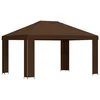 Vidaxl Paviljon 4 x 3 m Rjava Poliester in jeklo 190 gsm