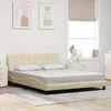 Okvir za krevet bez madraca Hanko krem 160x200 cm od tkanine