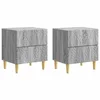 Noćni ormarić 2 pcs Siva Sonoma 43 x 34,5 x 48 cm